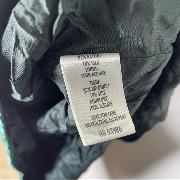 PETITE SOPHISTICATE Dark Green Velvet & Silk Sheath Dress Size 14 - Picture 6 of 7